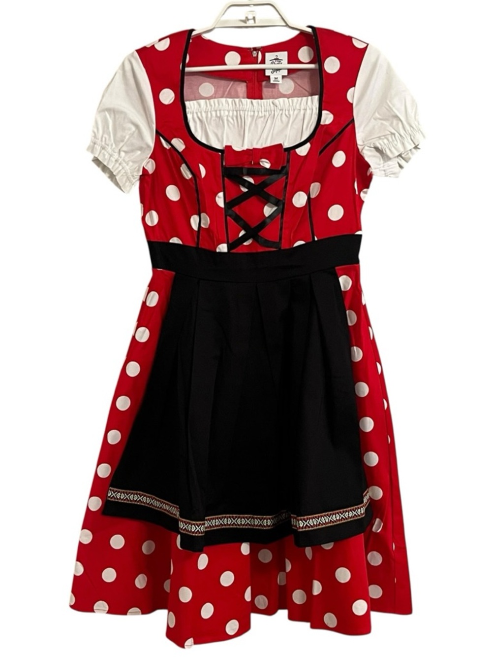 Disney the Dress shop Minnie dress Red Polka Dot  with Black Apron